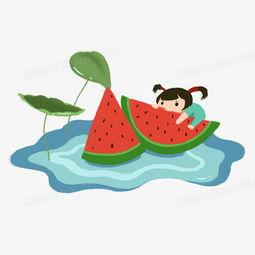 头像手绘吃瓜,趣味横生的夏日小景